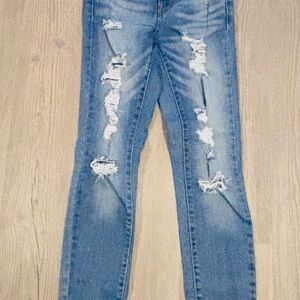 Aeropostale Light Blue Distressed Skinny Jeans